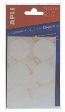 Apli Etiquetas Adhesivas Circulares Ø13mm Escritura Manual 35 X 5h Rojo