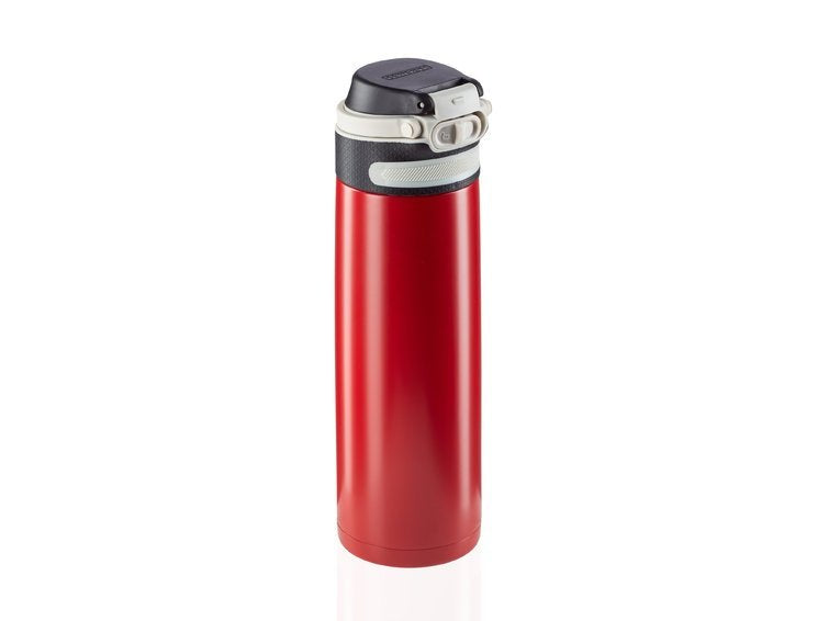 Leifheit 03273 Taza De Viaje 600 Ml Negro, Rojo Acero Inoxidable