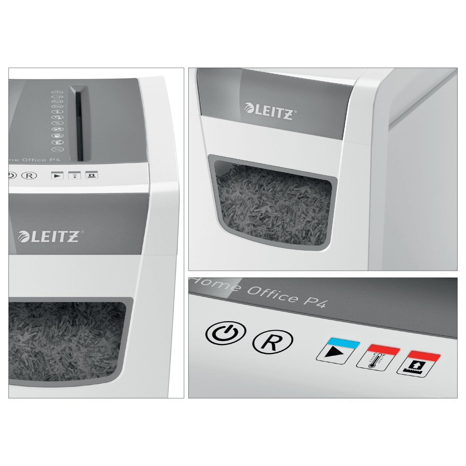 Leitz Iq Slim Office P-4 Triturador De Papel Corte Cruzado 22 Cm Blanco