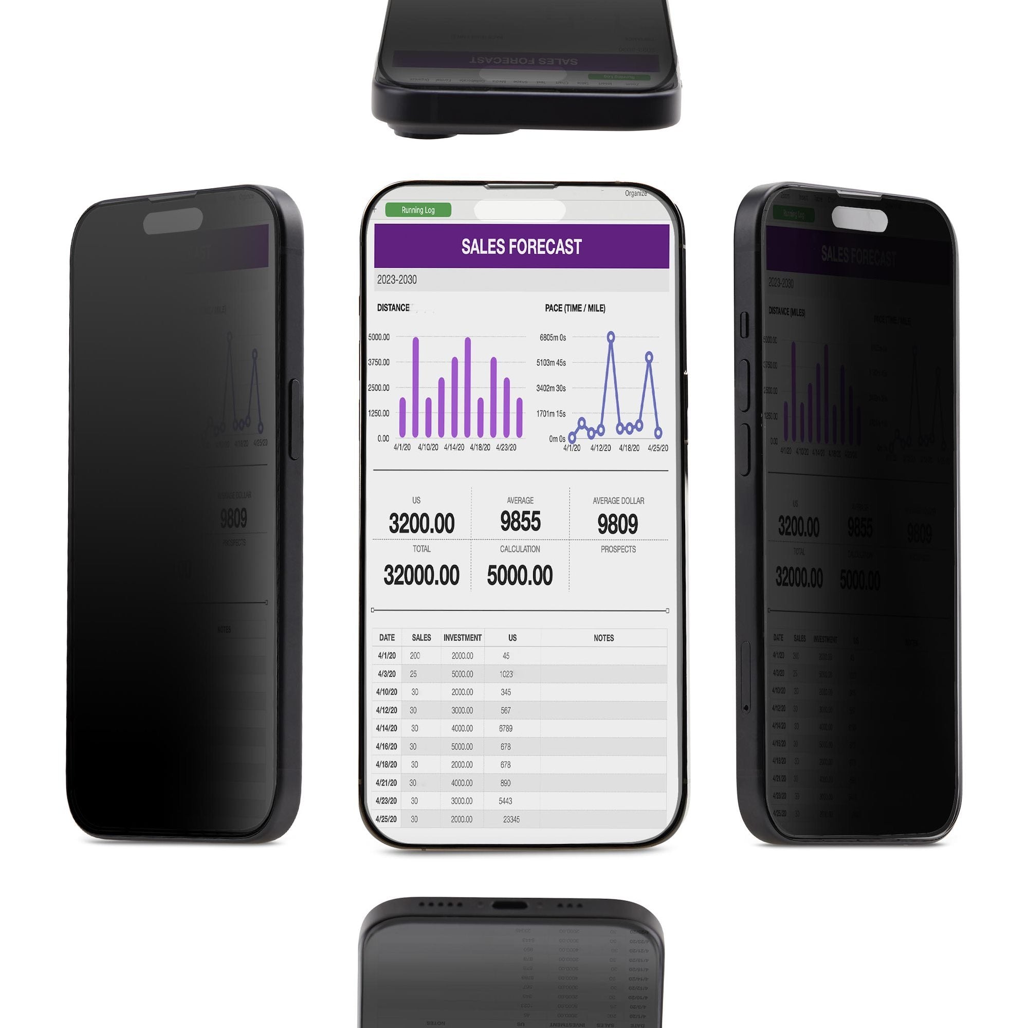 Startech.Com - Bildschirmschutz Für Handy - 4-Wege, Sichtschutzfilter, Für Hochformat/Querformat, Touch-Fähig, +/-30° Si