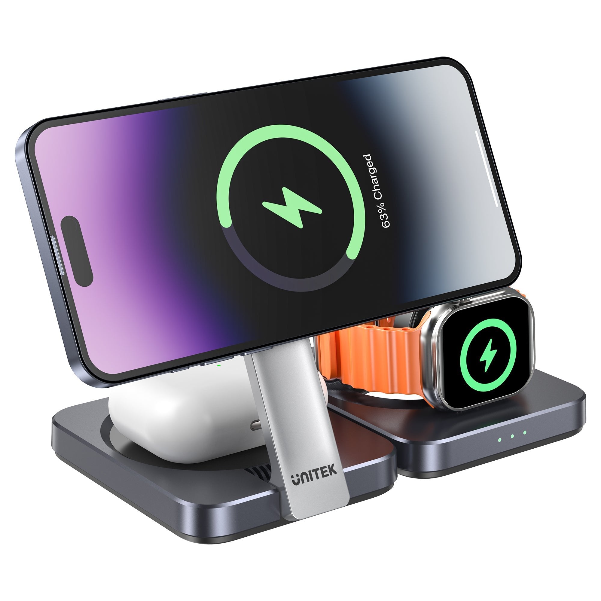 EAN 4894160055514 - UNITEK P1300AGY01 cargador de dispositivo móvil Auriculares, Smartphone, Reloj inteligente Gris USB Carga imagen 7