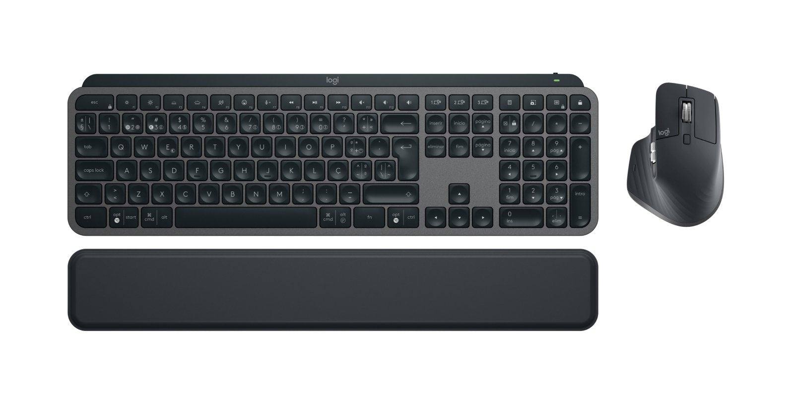 Teclado Portugués + Ratón Logitech Mx Keys S Combo Rf Wireless + Bluetooth Grafito