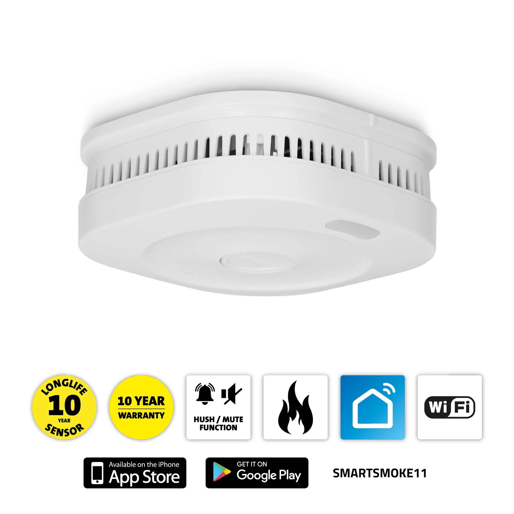 EAN 8712412593576 - Alecto SMARTSMOKE11 detector de humo inteligente Sensor óptico Interconectables Conexión inalámbrica imagen 6