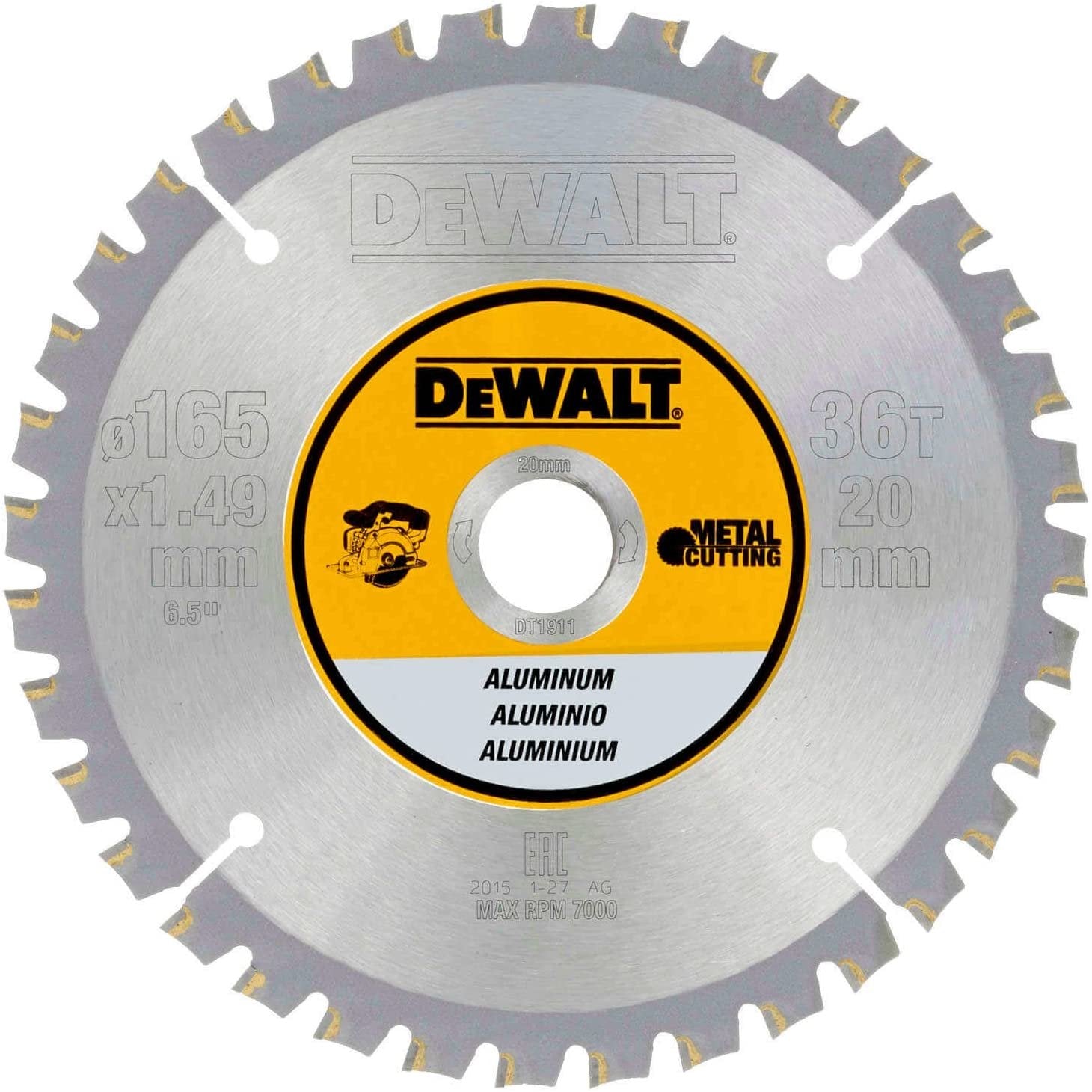 Hoja De Sierra Dewalt 165x20 Dt1911