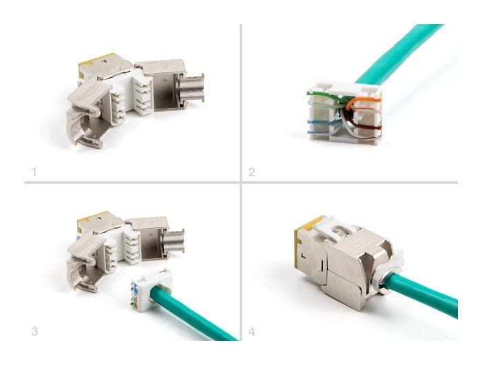 Delock Keystone Modulo Rj45 Hembra A Lsa Cat.6a Amarillo Set 10 Piezas