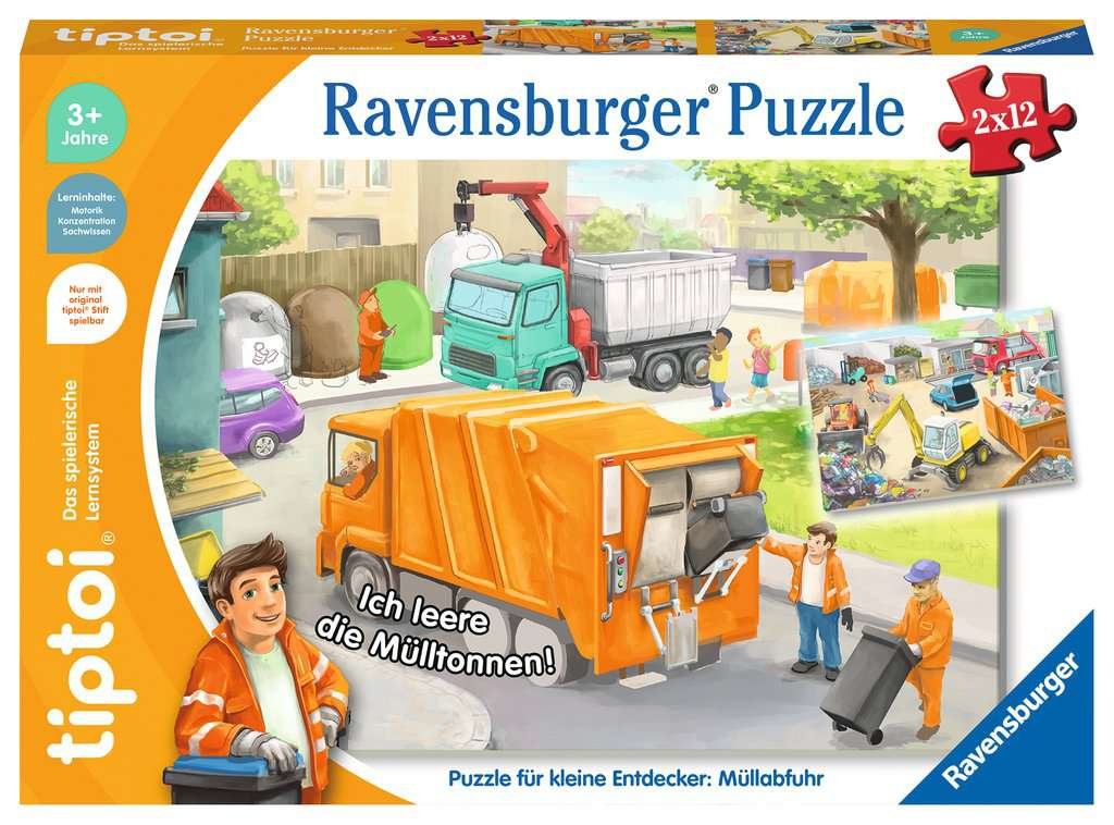Ravensburger Tiptoi Puzzle Pequeños Exploradores: Triturador De Basura