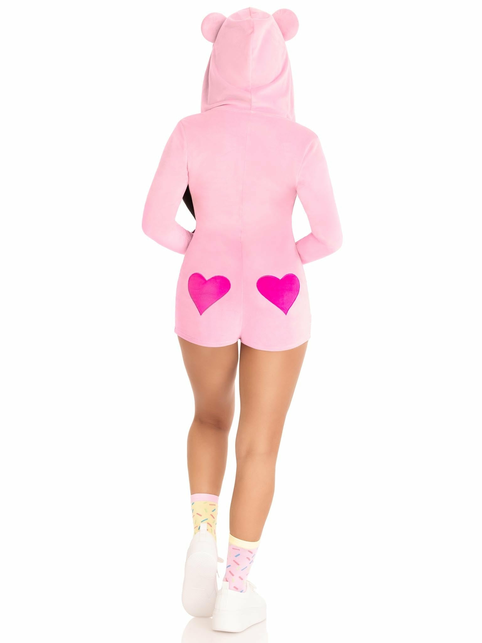 Leg Avenue - Body Osito Terciopelo Rosa S