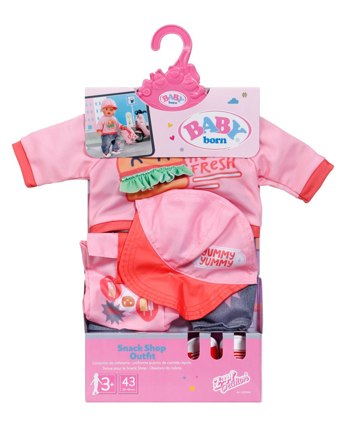 Zapf Creation Baby Born® Snack Shop Outfit 43cm, Accesorios Para Muñecas 835944