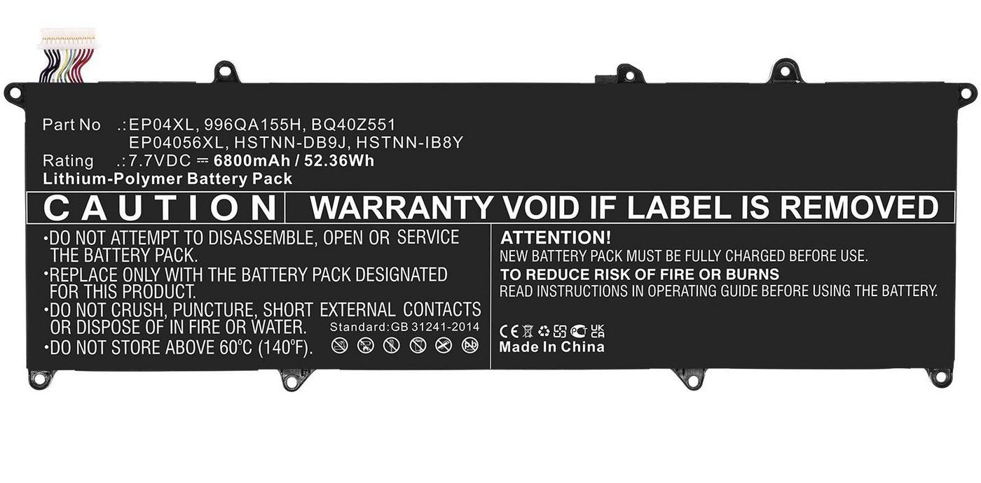 Bateria Para Portátil Hp - 52wh Li-Pol 7.7v 6800mah - Negro, Elite Dragonfly G1, Elite Dragonfly G2, Elite Dragonfly-8mk79ea, Elite - Garantía: 12m