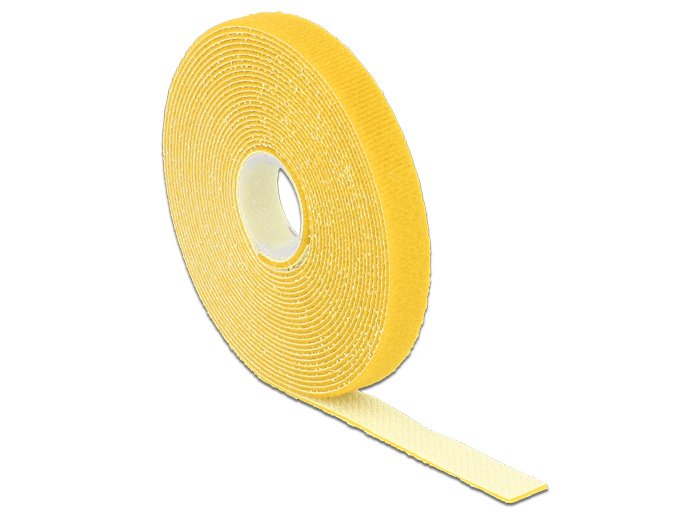 Delock 18735 Cinta Velcro En Rollo La 5 M X An 13 Mm Amarillo