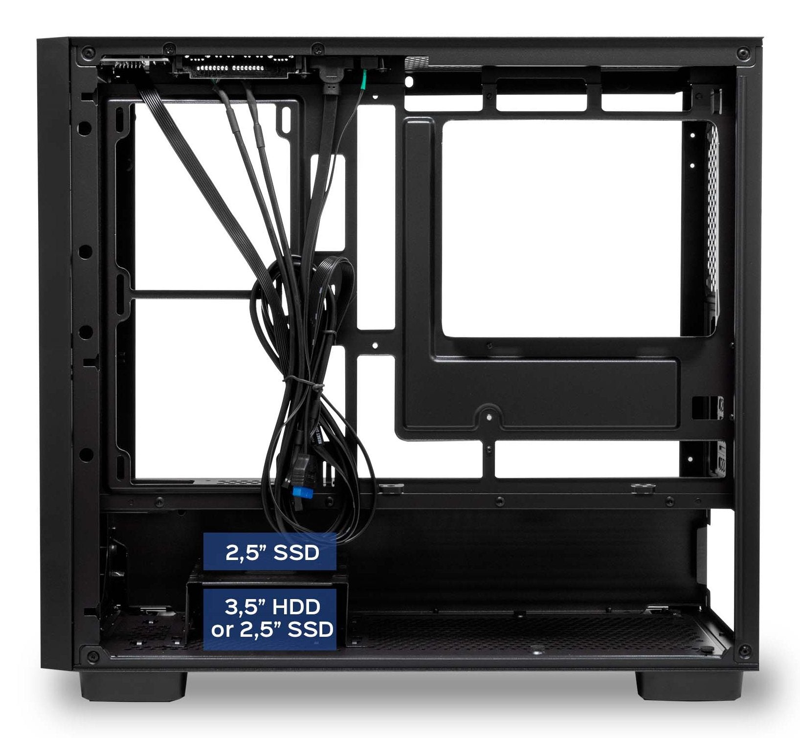 Caja Microatx Unyka Revelat Mesh Edge Gpu 450mm 1x3.5 1x2.5 Color Negro