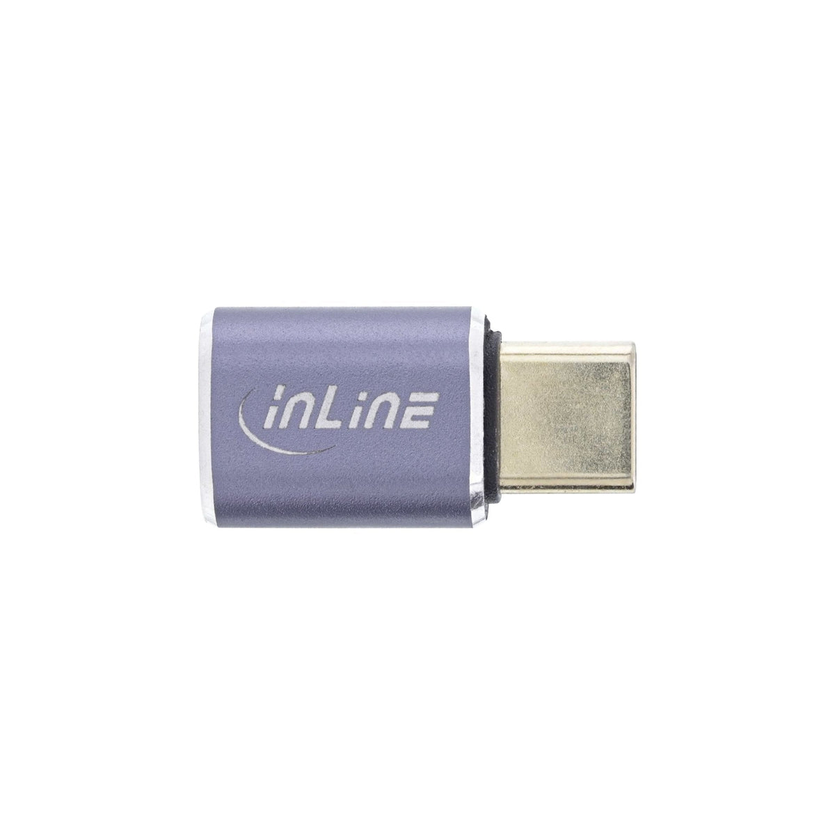 Adaptador Inline Usb4, Usb Tipo C Macho/Hembra, Aluminio, Gris