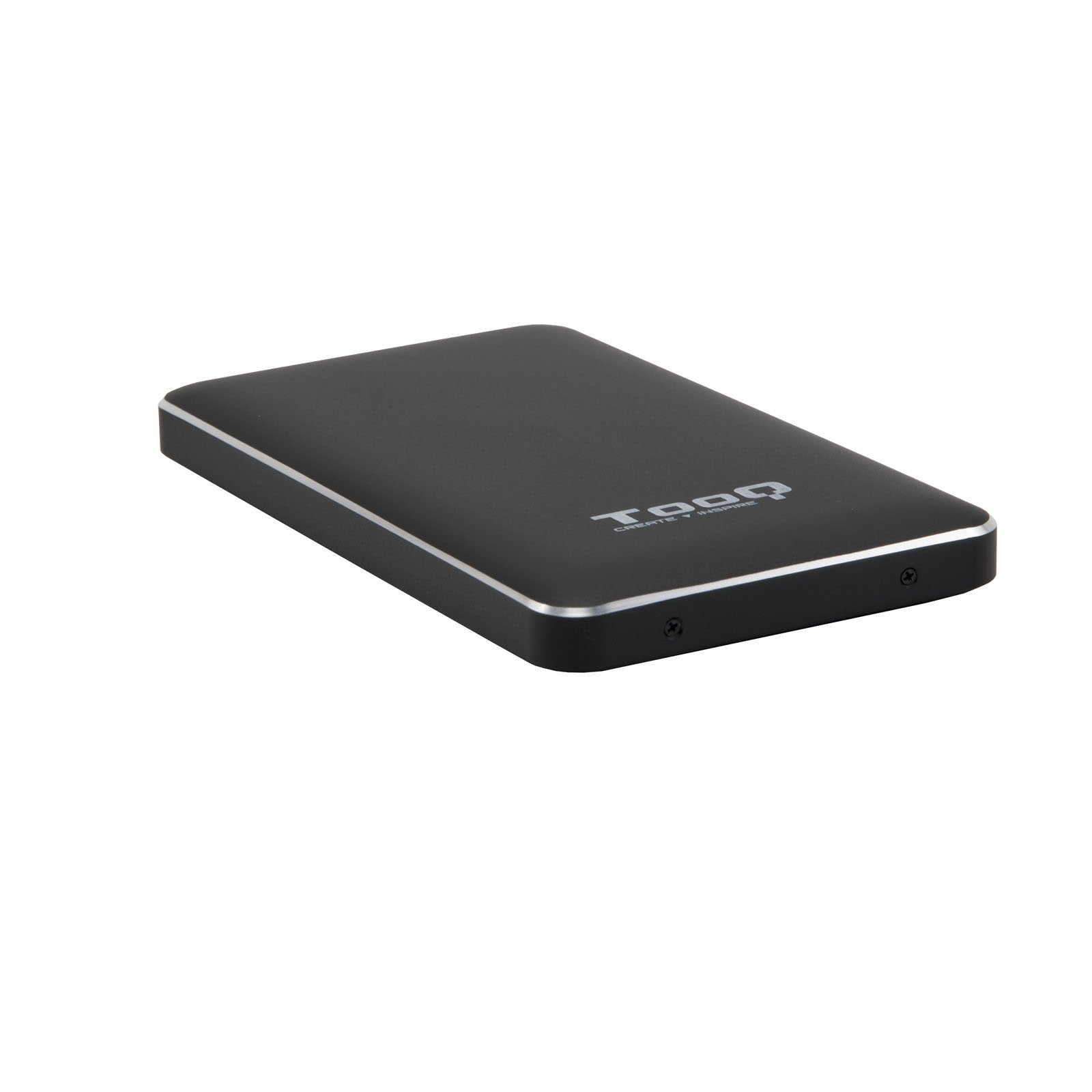 Caja Externa 2.5 Usb 3.0 Sata + Adap. Type-C Tooq Negra 9.5mm Tqe-2531b