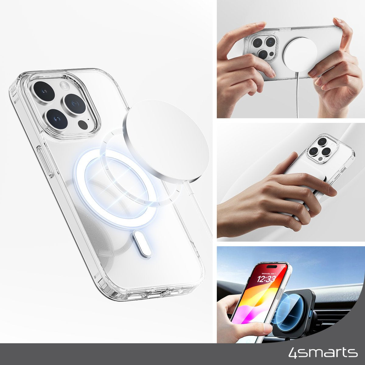 Funda 4smarts 540606 Para Iphone 15 Plus 17 Cm (6.7") Carcasa Rígida Transparente