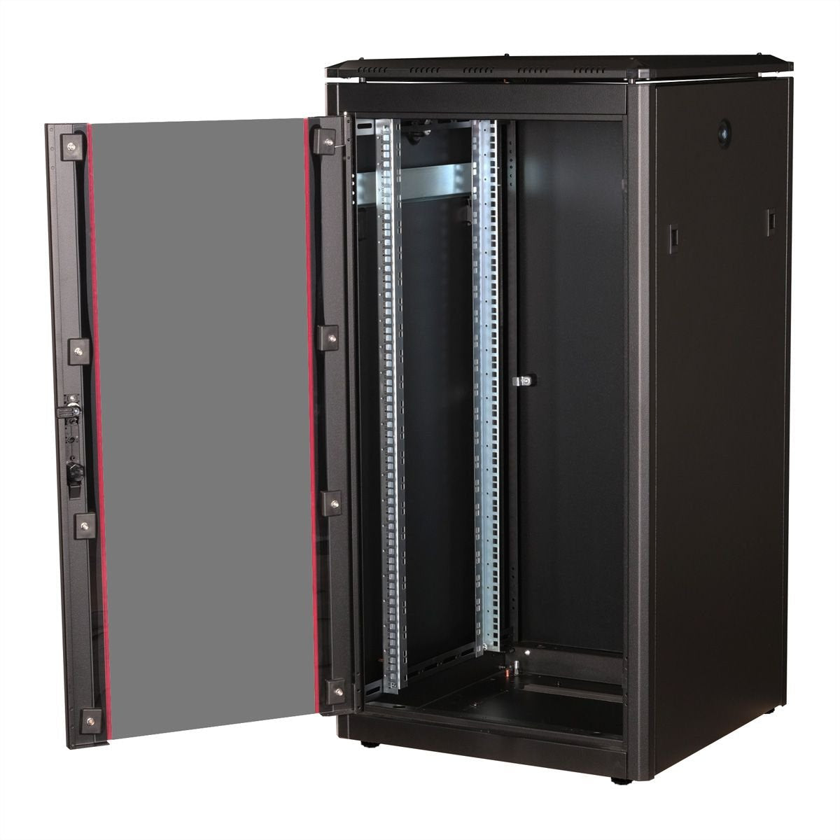 Roline 19-Zoll Netzwerkschrank Pro 22 He, 600x600 Bxt Glastr Schwarz
