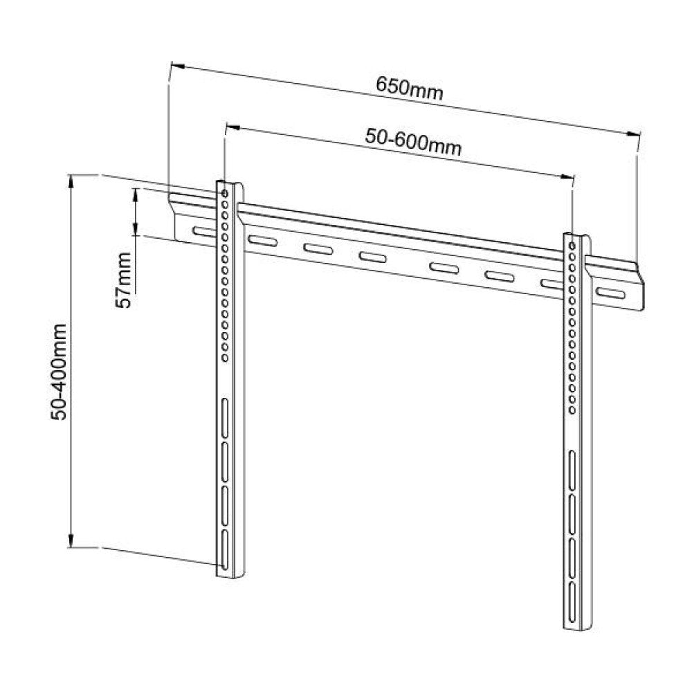 Techly Ica-Plb-114l Soporte De Pared Para Pantalla Plana 165,1 Cm (65") Negro