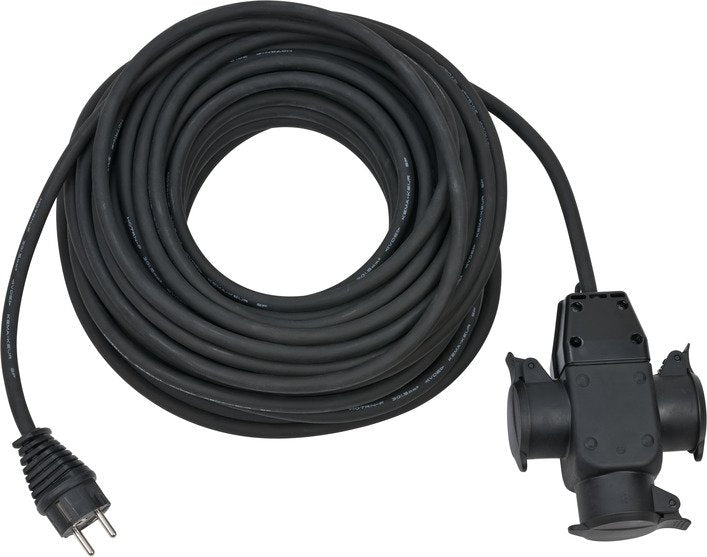 Brennenstuhl 1167820301 Alargo 25m 3 Salidas Ac Exterior Negro