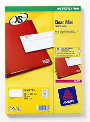 Avery Etiquetas Adhesivas Mini 38,1x21,2 Láser Para Envíos 65 X 25h Transparentes