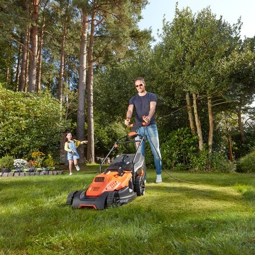 Cortacésped Black+Decker Bemw481es Manual Corriente Alterna Naranja Naranja/Negro, Cortacésped Manual, 600 M², 42 Cm, 2 Cm, 7 Cm, Cuchillas Giratorias