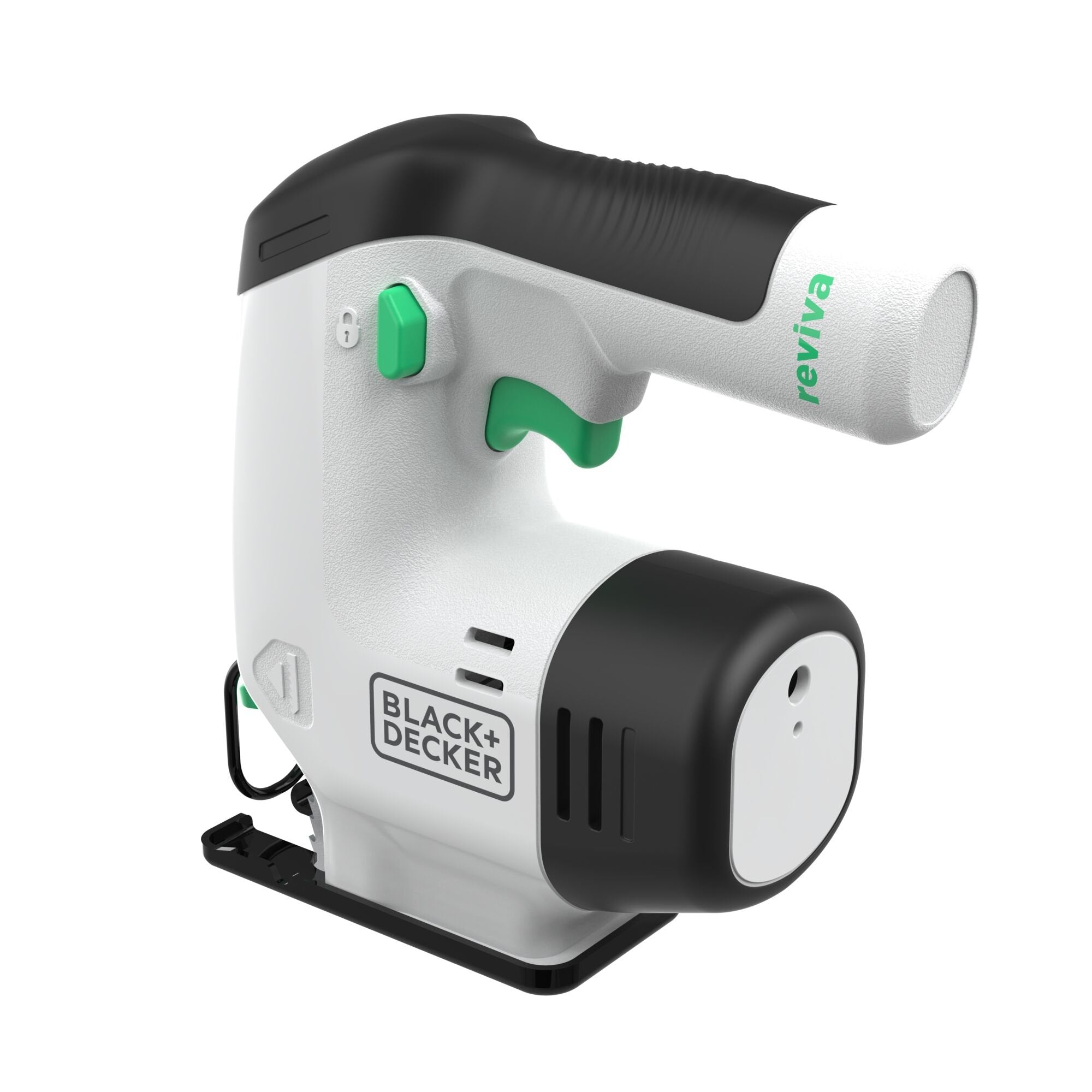 Sierra De Calar Inalámbrica Black+Decker Reviva, 12 Voltios Blanco/Negro, Batería Integrada 1,5 Ah Revj12c-Qw