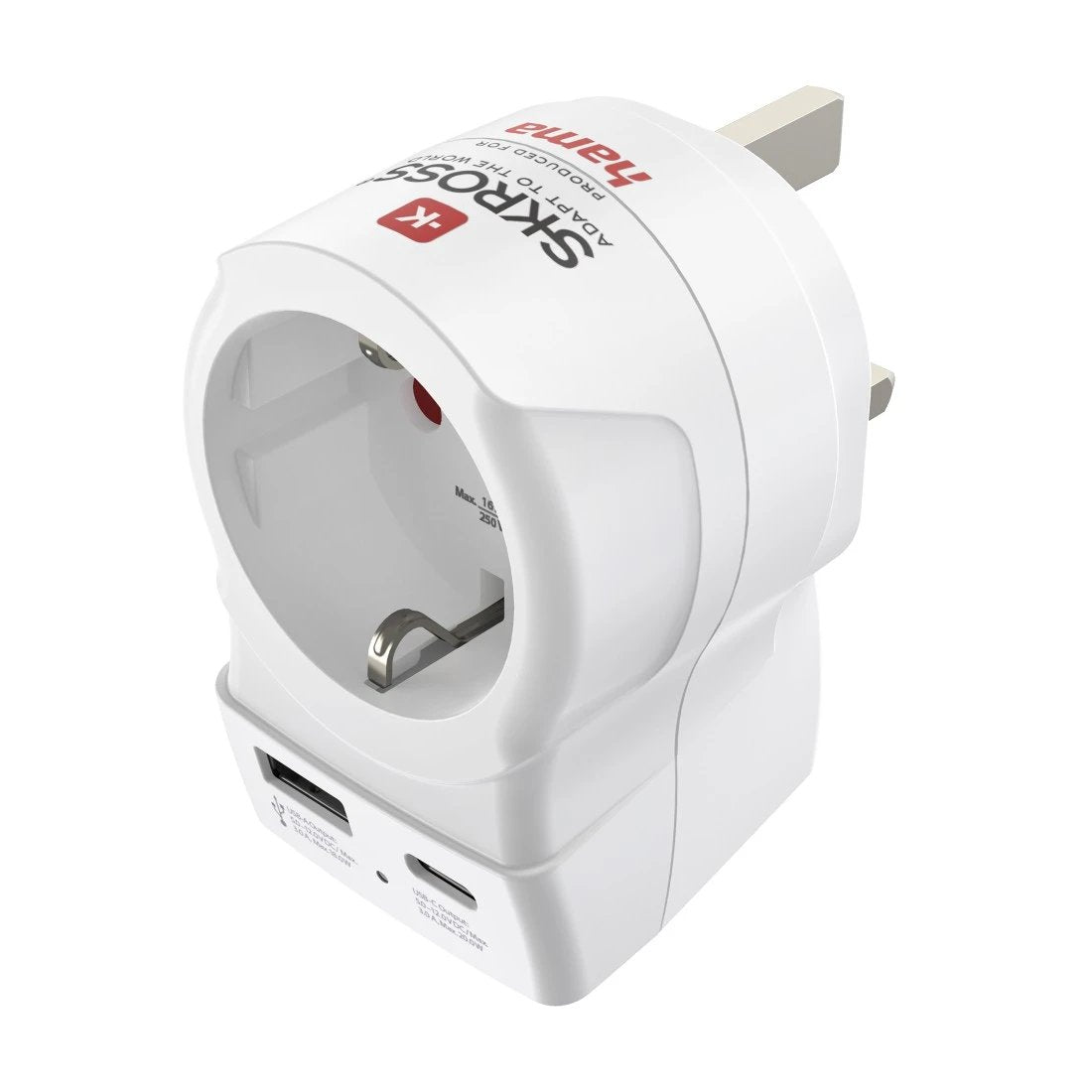 Hama Reiseadapter,  Eu To Uk Usb-C (Pd), 20 W