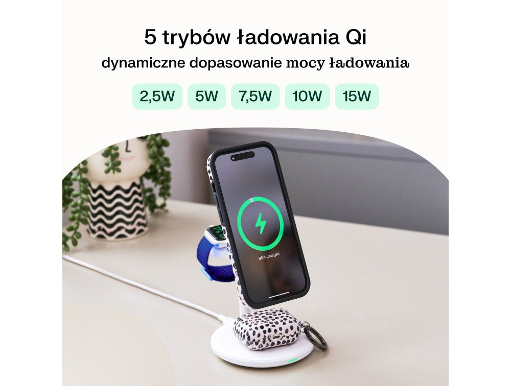 EAN 5904326375789 - Green Cell MSST-GC-3IN1-W cargador de dispositivo móvil Auriculares, Auriculares, Smartphone, Reloj intel imagen 10