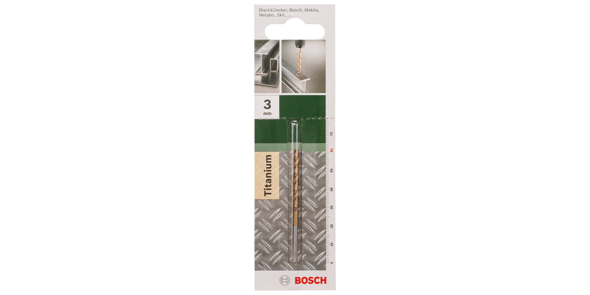 Bosch Accessories 2609255092 Hss Metal-Broca Helicoidal 3 Mm Longitud Total 61 Tin Din 338