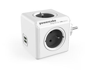 Allocacoc Powercube Original Usb Type E Base Múltiple 4 Salidas Ac Interior Gris