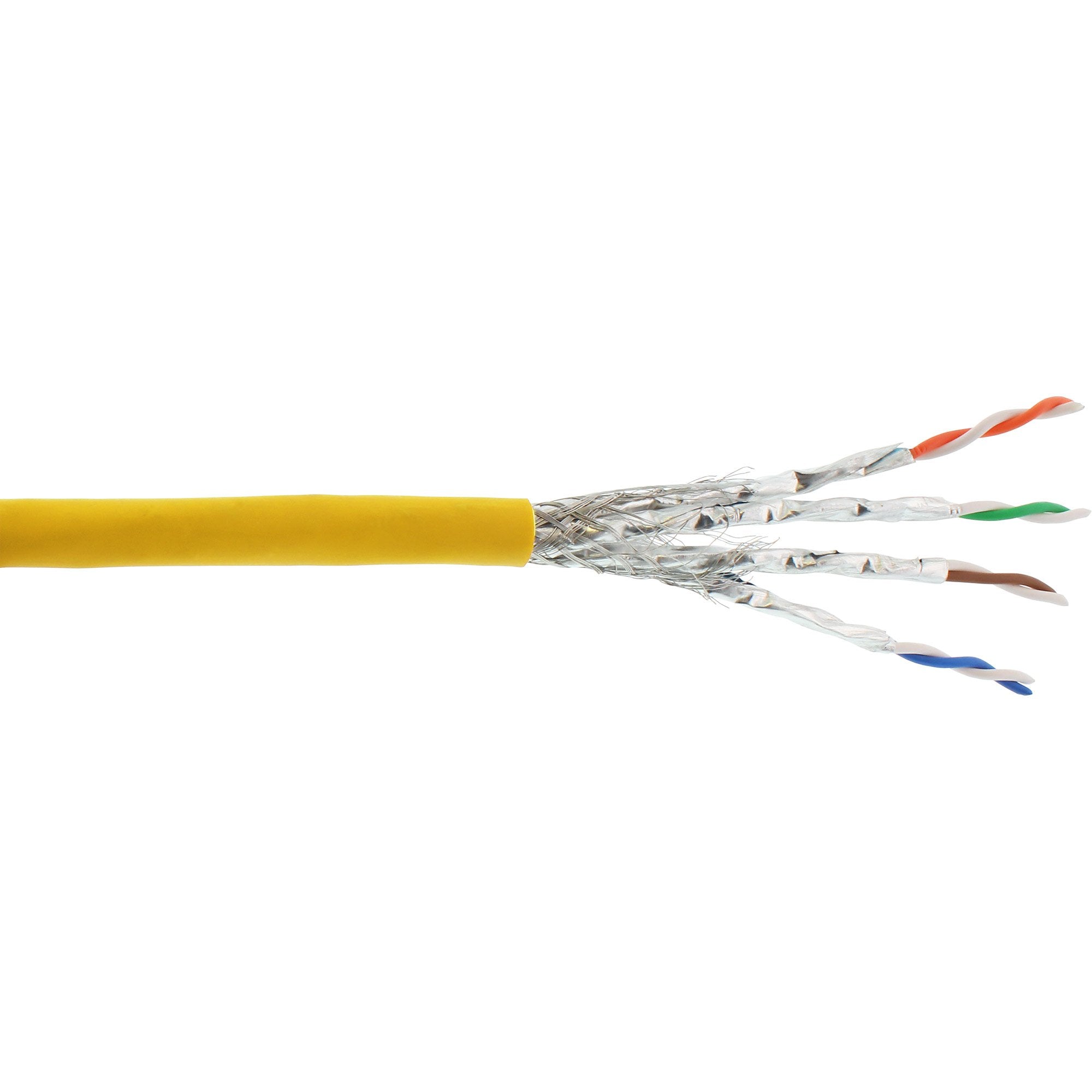 Cable De Red Inline S/Ftp Pimf Cat.6a Libre De Halógenos 500mhz Amarillo 100m