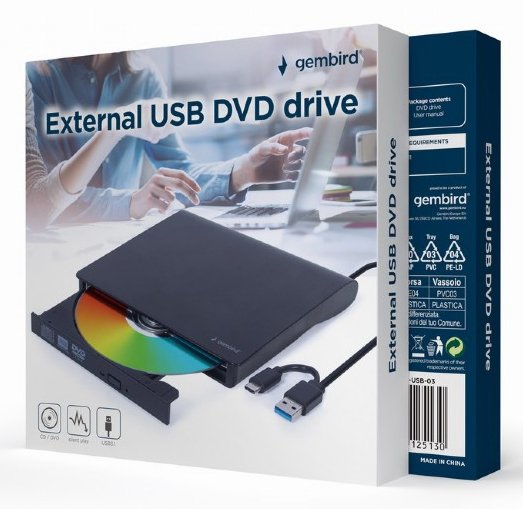 EAN 8716309136143 - Gembird DVD-USB-031 unidad de disco óptico Interno DVD±RW Negro imagen 2