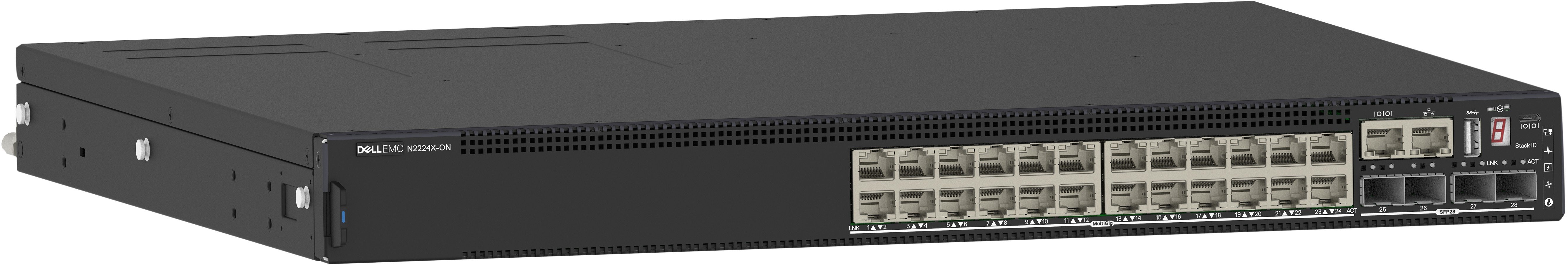 Dell Powerswitch N2224x-On 24x1,2.5g 4x25g 2x40g Stacking 1xac Psu Io,Ps Airflow Os6