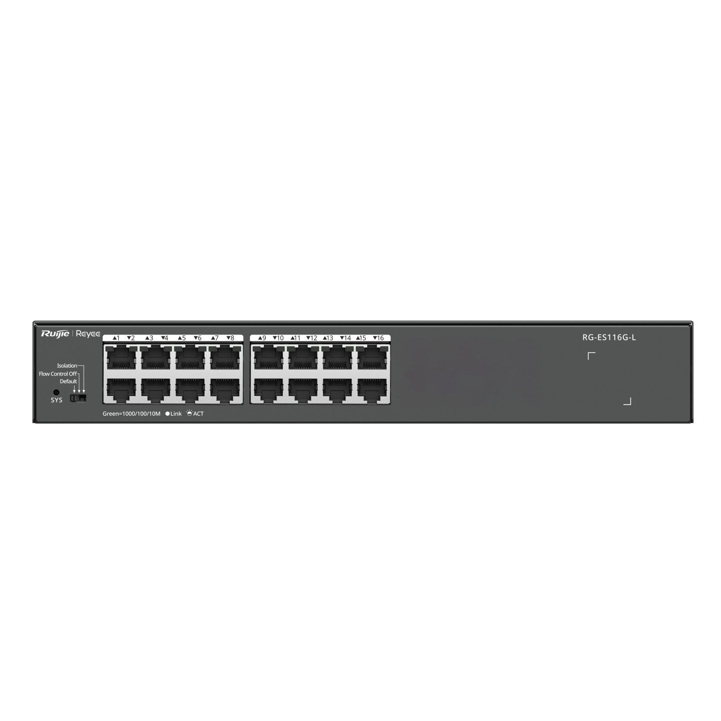 Switch Ruijie Rg-Es116g-L 16 Puertos Gigabit Metal Housing