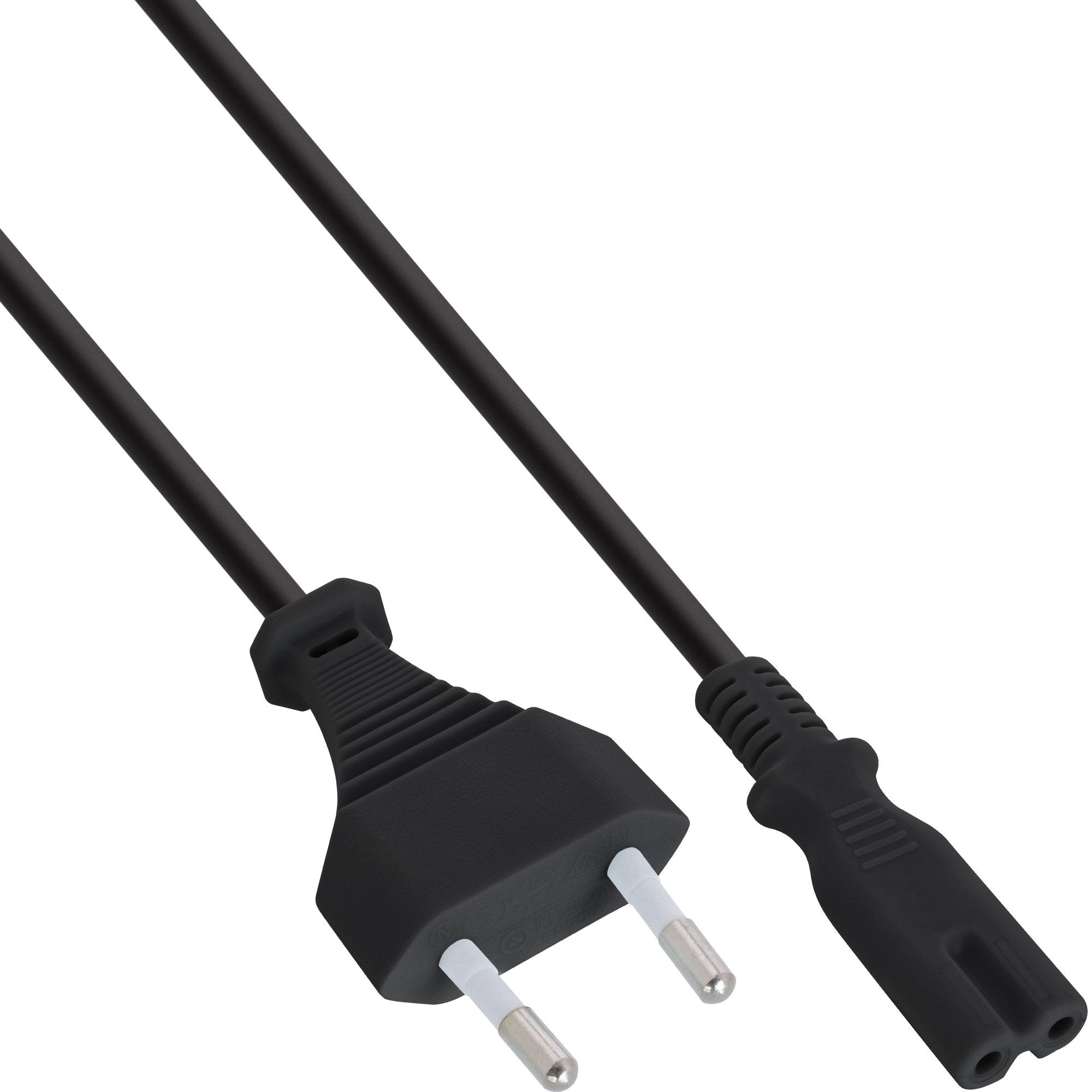 Cable De Alimentación Inline, Conector Euro A Conector Euro8, Negro, 0,5 M