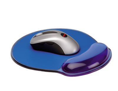 Roline Mousepad Mit Handgelenkauflage Silikon Blau Transparent