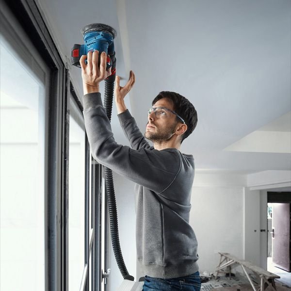 Lijadora Excéntrica A Batería Bosch Professional Gex 185-Li Professional Solo, 18 Voltios Azul/Negro, Sin Batería Ni Cargador, Ø 125 Mm 06013a5020