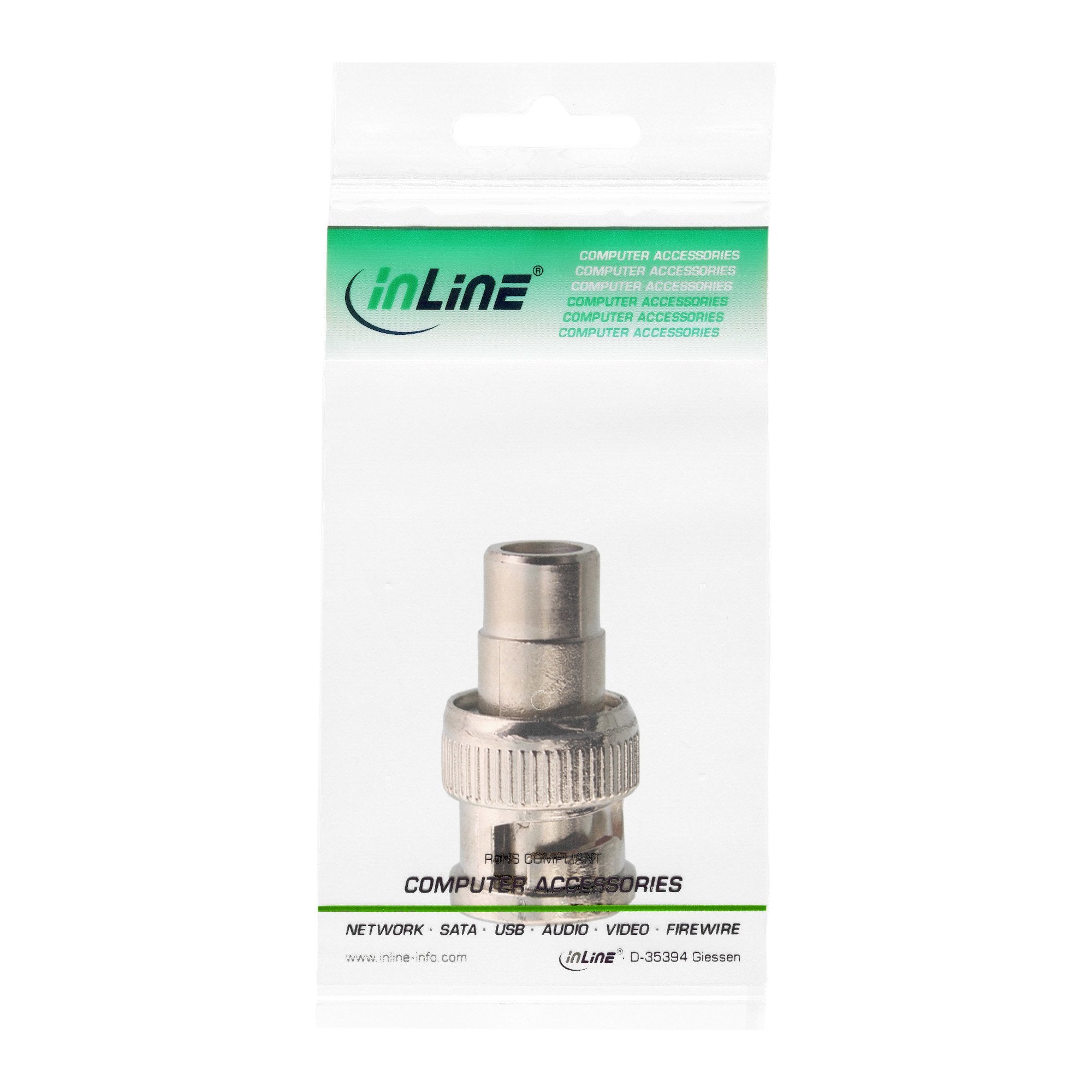Adaptador De Video Inline 1x Rca Hembra A Bnc Macho