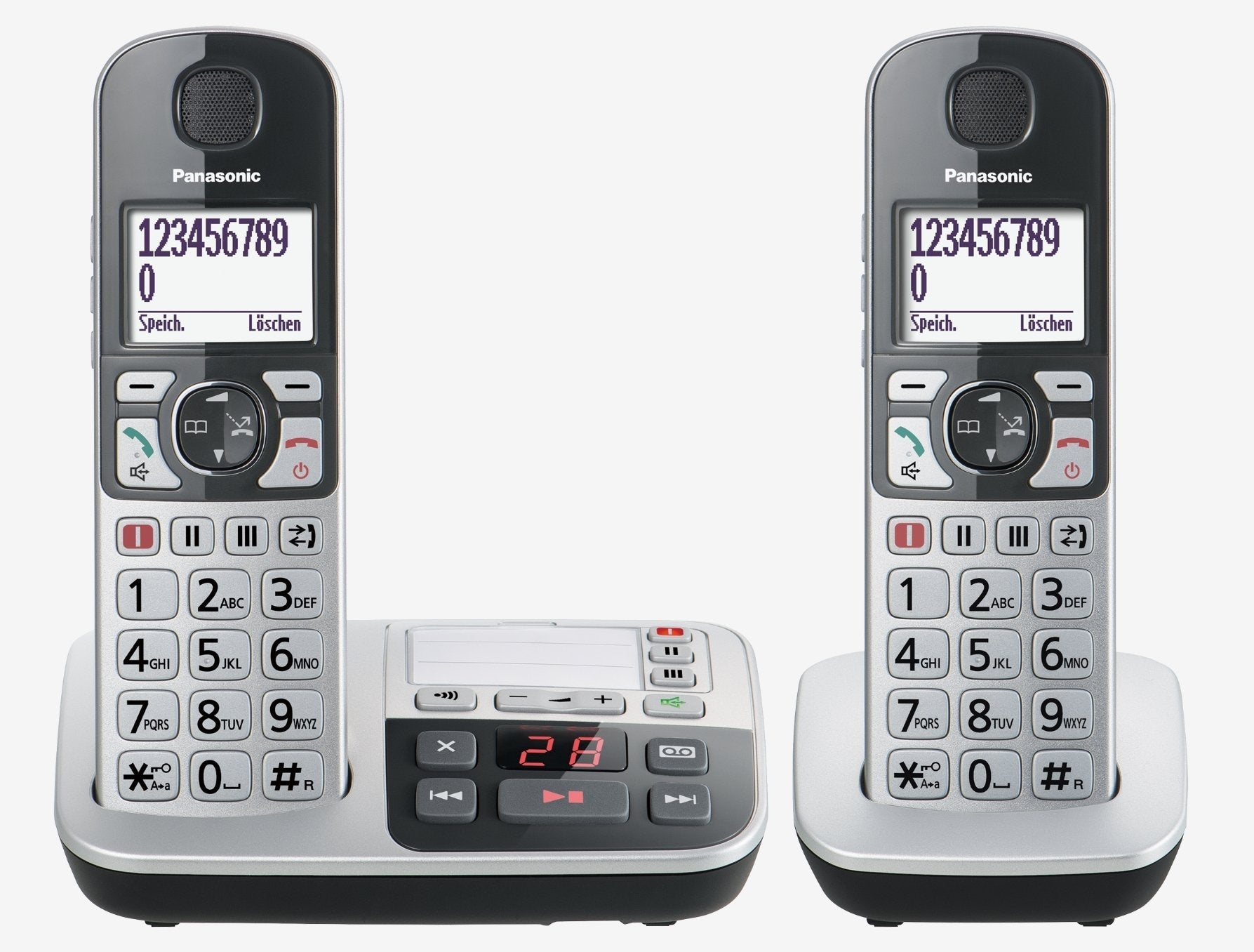 Teléfono Panasonic Kx-Tge522 Dect Identificador De Llamadas Plata