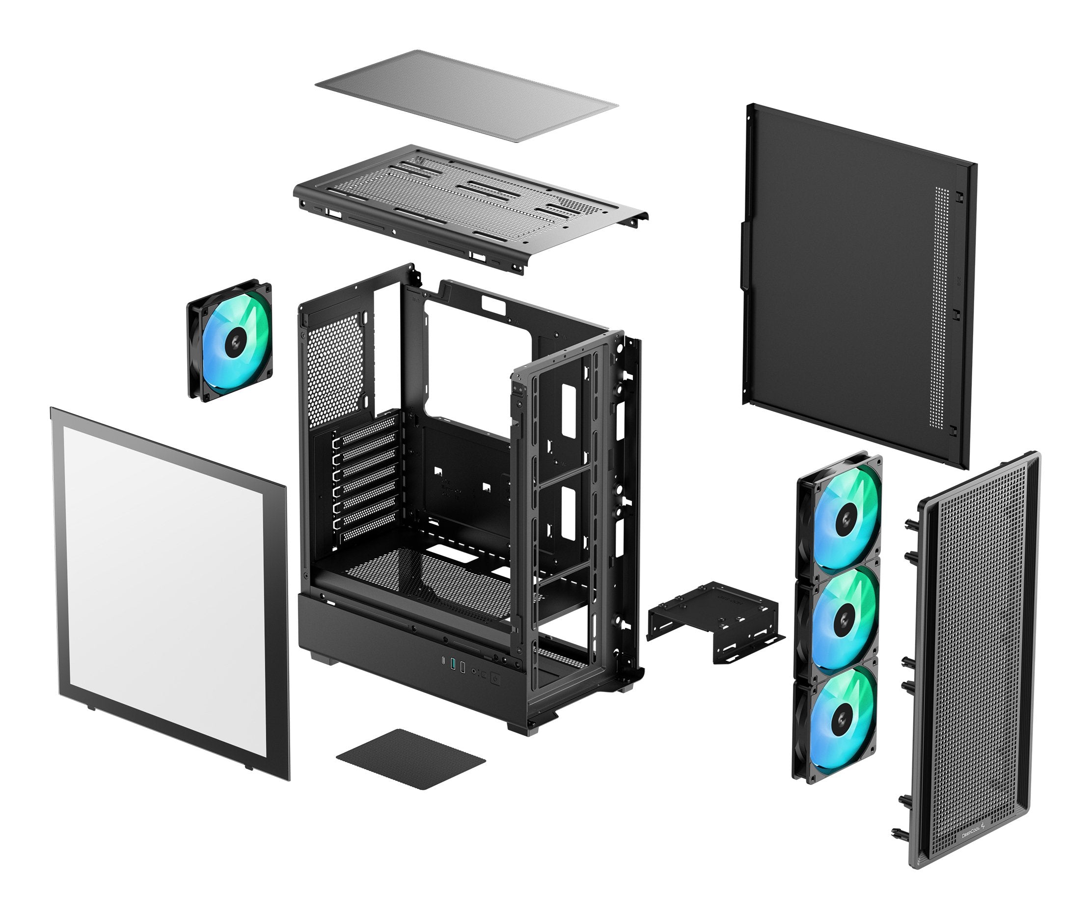 Deepcool R-Cc550bkana4-G Cc550 4f Mid Tower Case, Black