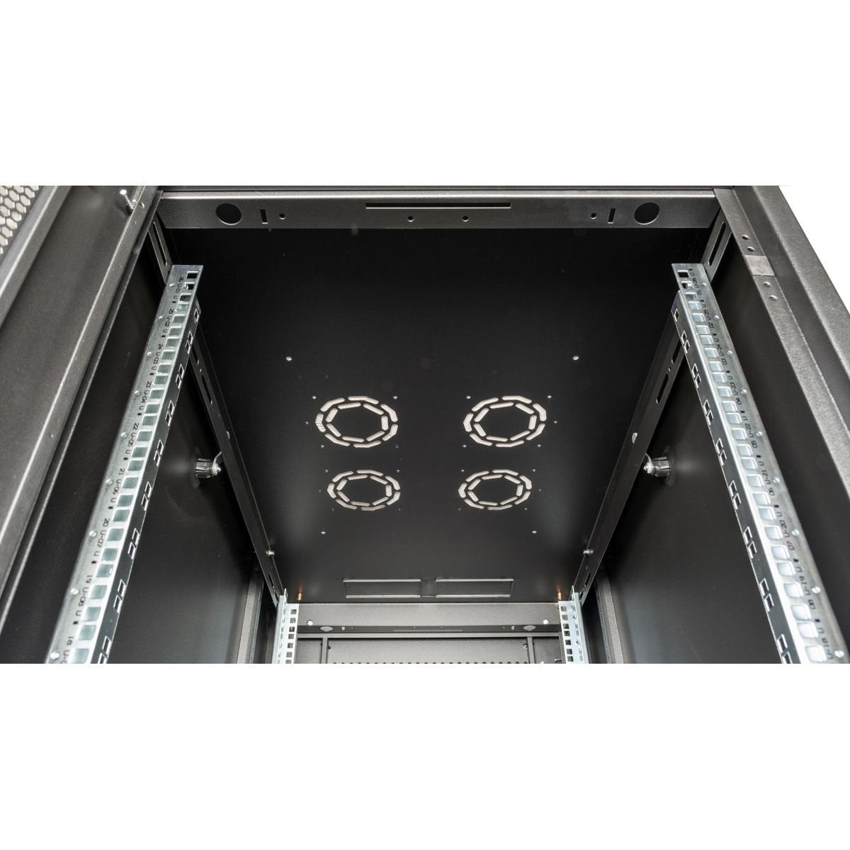 Roline 19-Zoll Serverschrank Basic 26 He, 600x1000 Bxt Perforiert Schwarz
