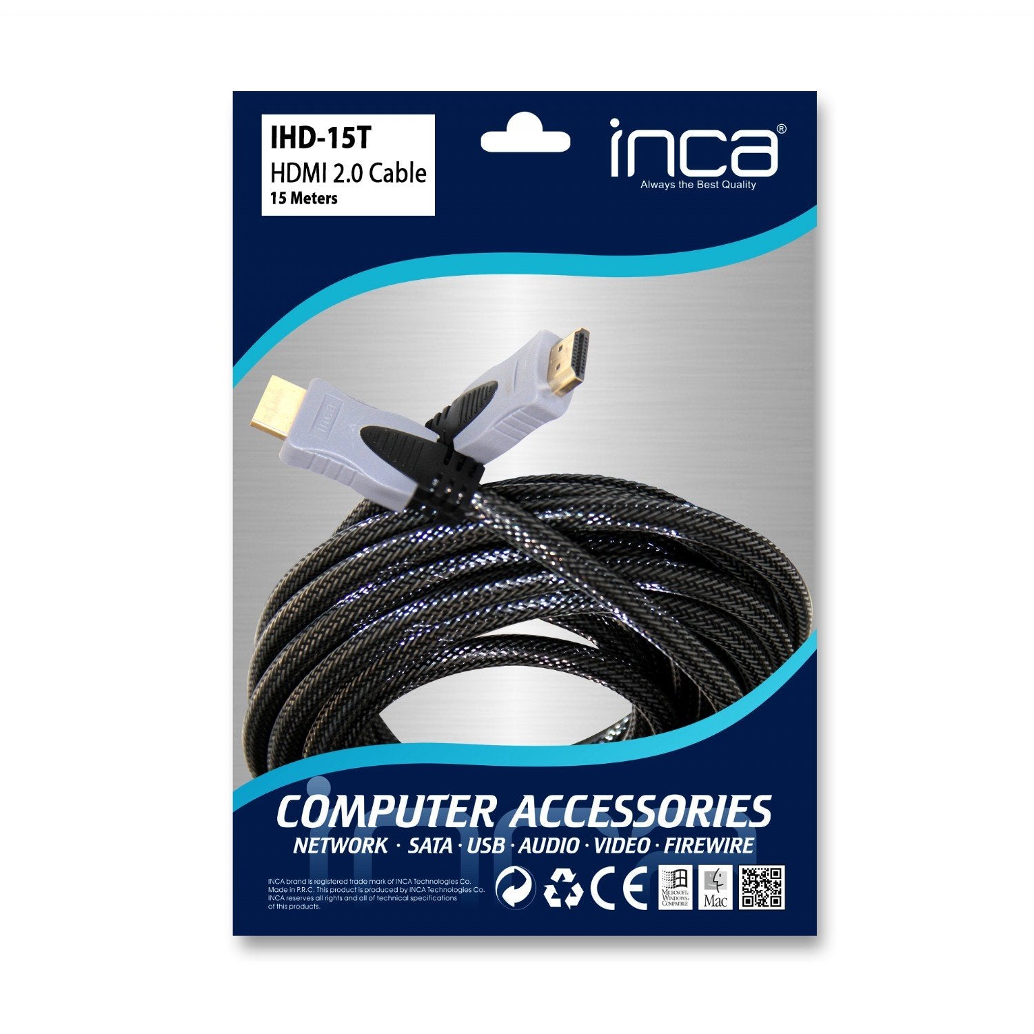 Cable Inca Hdmi Ihd-15t 2.0 4k, 30hz, 15m