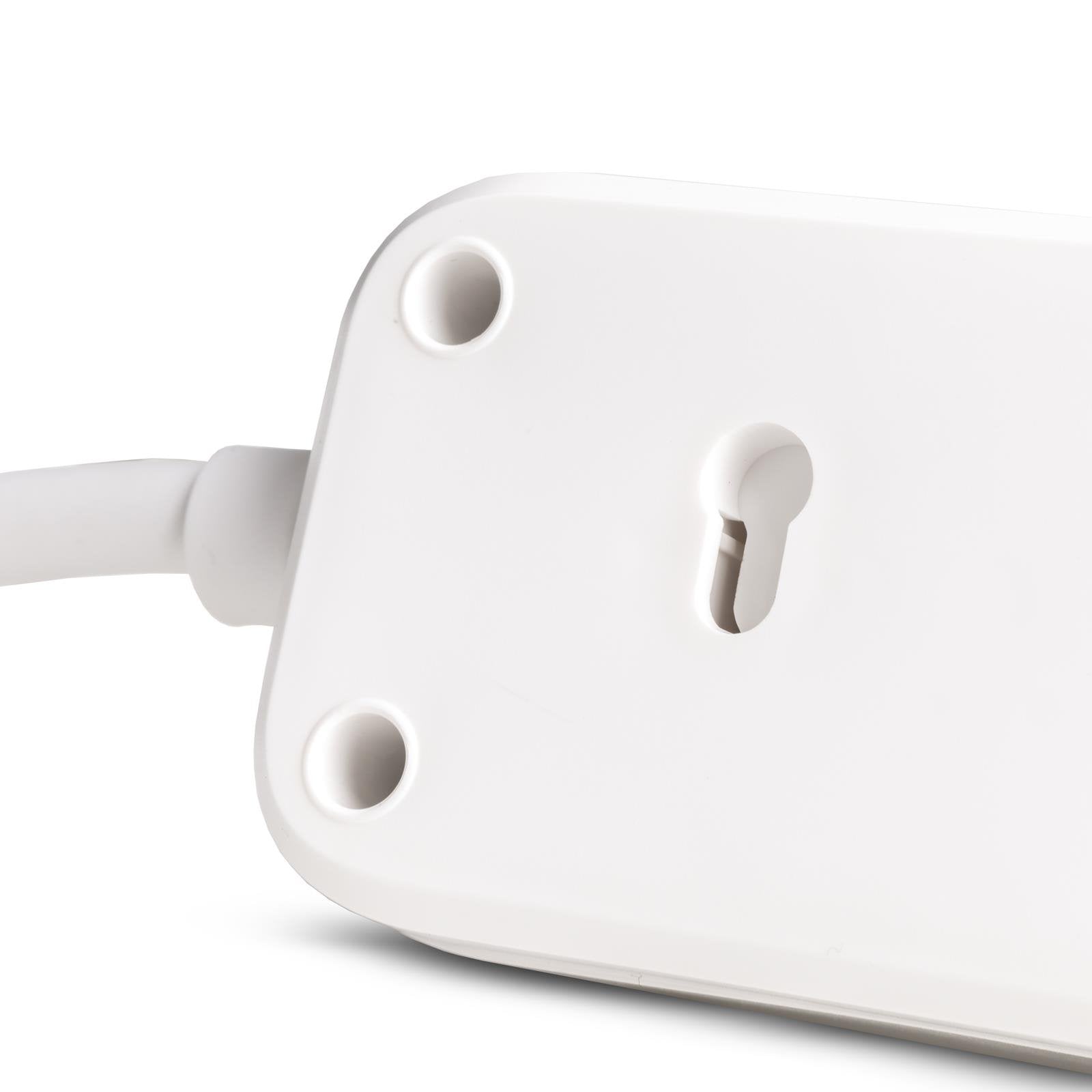 Entac Meckdosenleime 4fach 1x Usb-A & 1 Usb-C, 1,5m Blanco