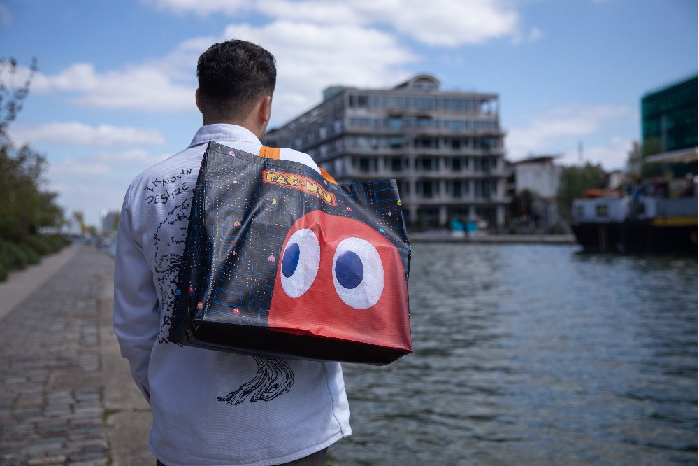 Pac-Man Bolsa Reciclable Con Asas 40x45x20 Cm Pac-Man