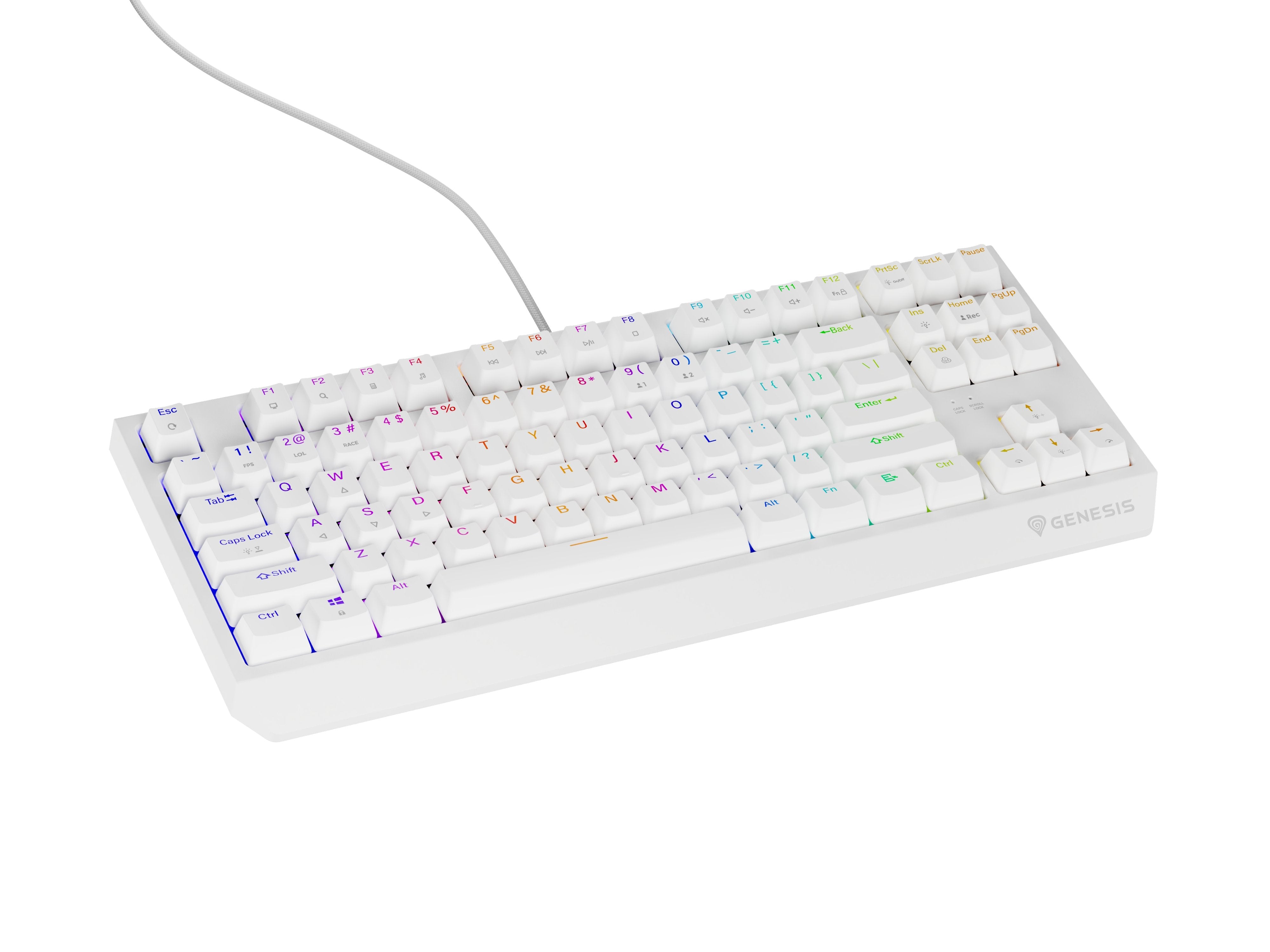 Genesis Thor 230 Tkl Biala Rgb Outemu Brown