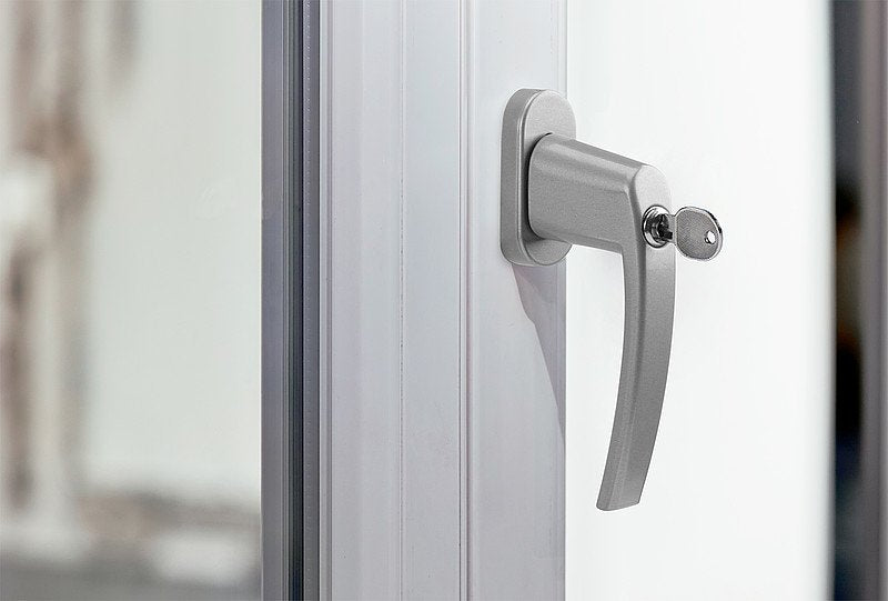 Manilla De Ventana Olympia Con Cerradura Fgs 100, Plateada