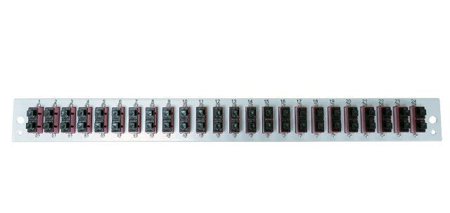 Efb Bestckte Frontblende Mit 24 X Sc Duplex Kupplung Om3 Vertikal, Grau