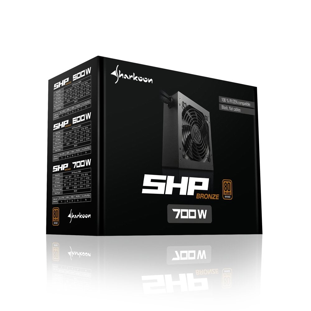 EAN 4044951031641 - Sharkoon SHP Bronze unidad de fuente de alimentación 700 W 20+4 pin ATX ATX Negro imagen 3