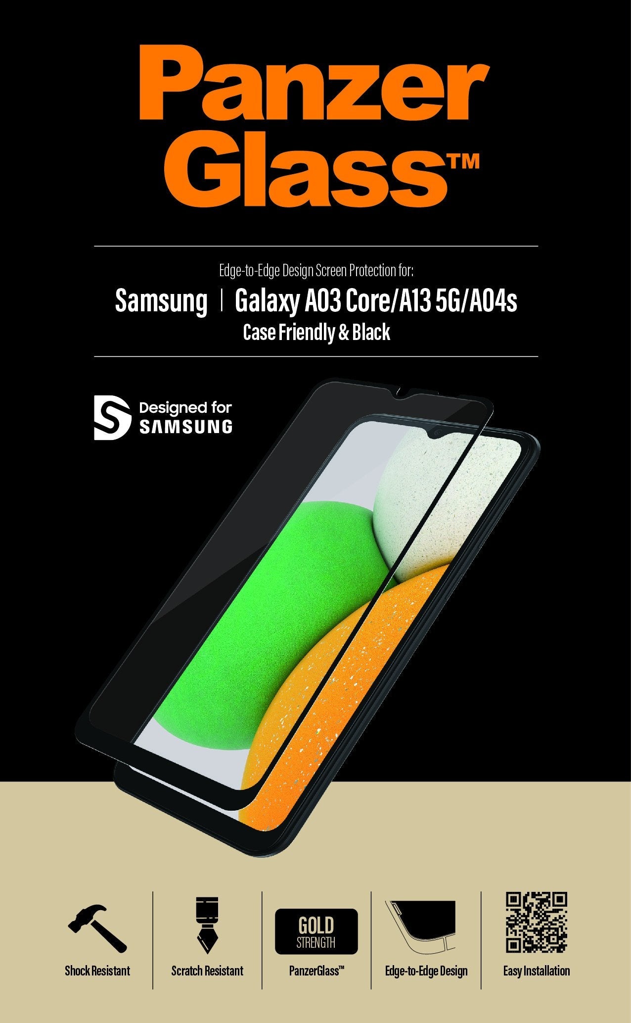 Protector Panzerglass 7283  De Pantalla O Trasero Para  Samsung - Galaxy A03 Core  Galaxy A13 5g Galaxy A04s 1 Pieza