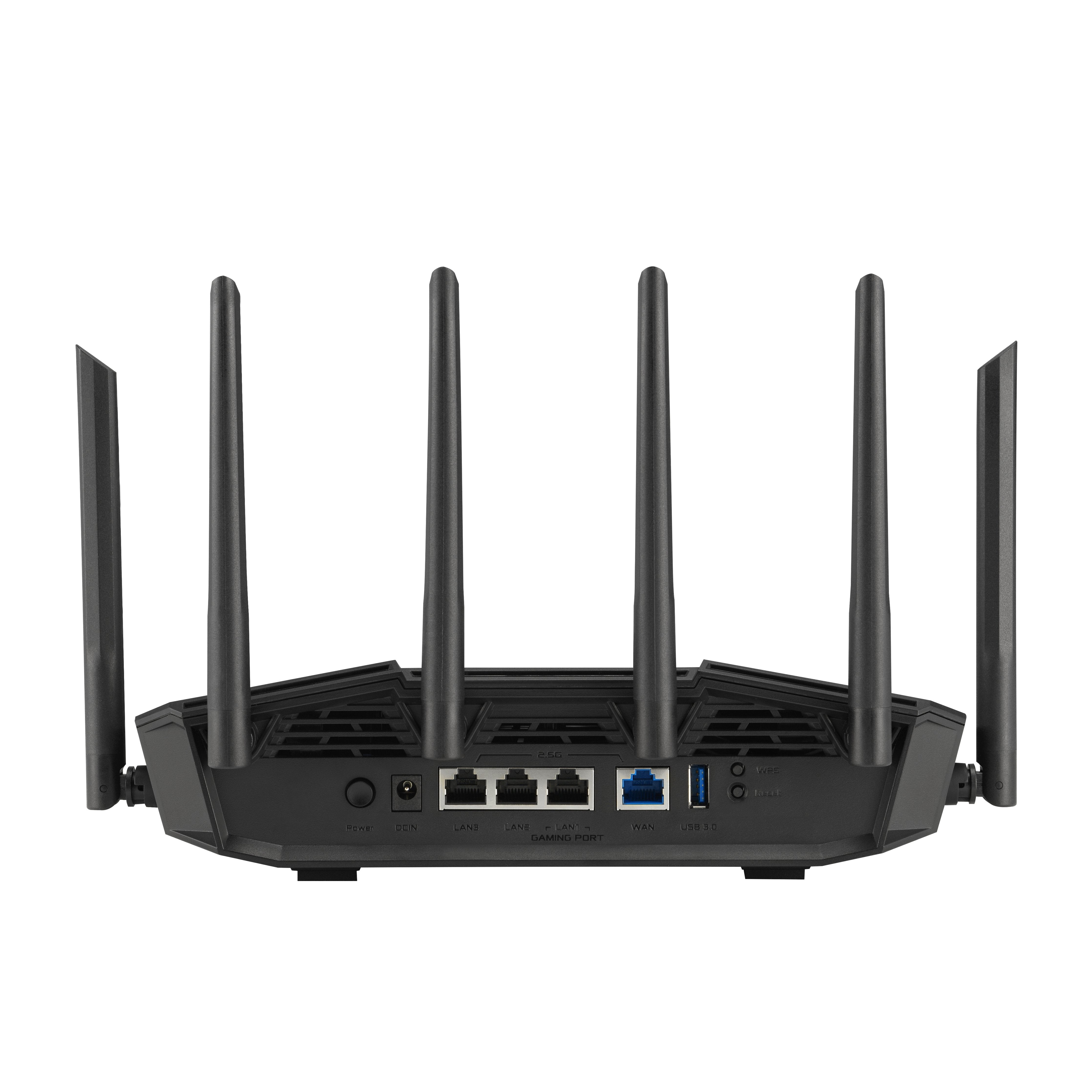 EAN 4711387931851 - ASUS 90IG0A30-MO9C00 router inalámbrico 2.5 Gigabit Ethernet Tribanda (2.4 GHz / 5 GHz / 6 GHz) Negro imagen 2