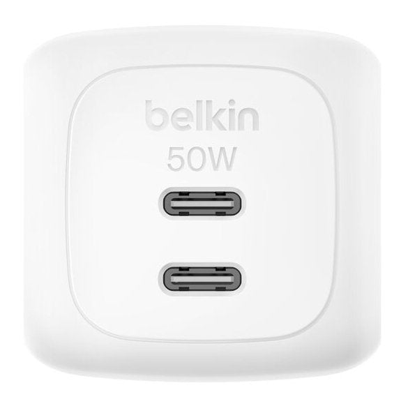 Belkin Ladegerät Dual Usb-C 50w Pd + Pps ,Weiss        Wch019kqwh