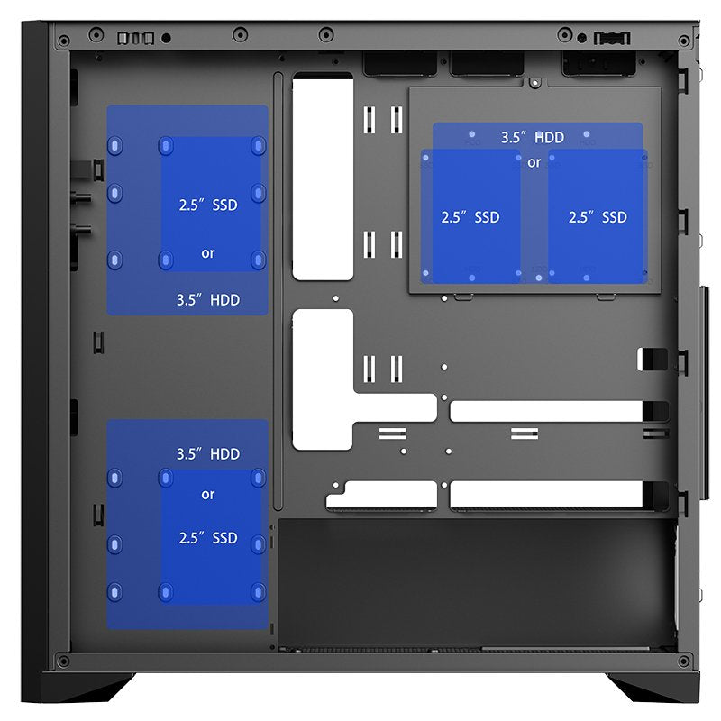 Caja Pc Itek Woody Torre Negro